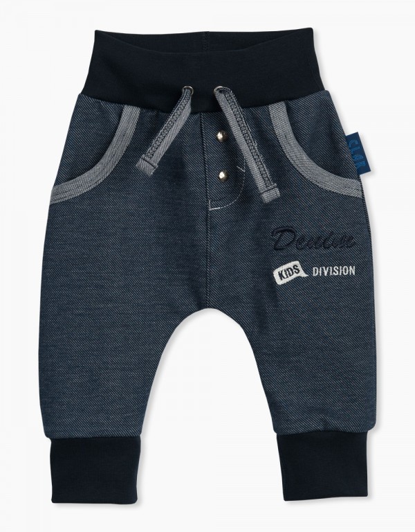 Baggy jeans jersey hlače z vezenjem Denim Kids