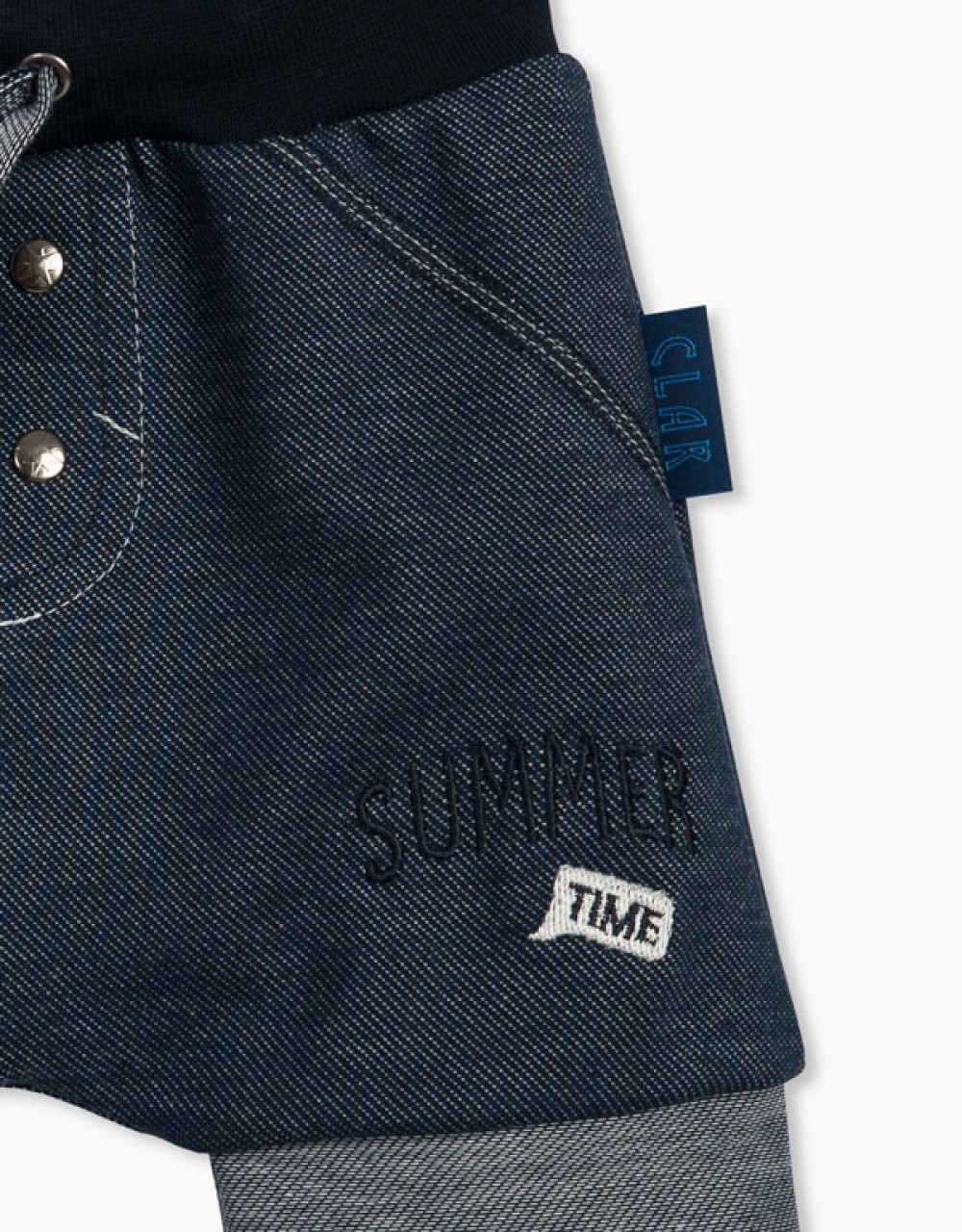 Baggy kratke hlače Jeans z vezenjem Summer Time