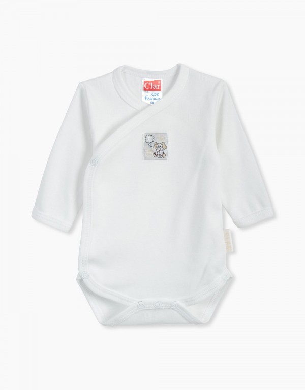 Bodi na preklop dolgi rokav iz bombaža