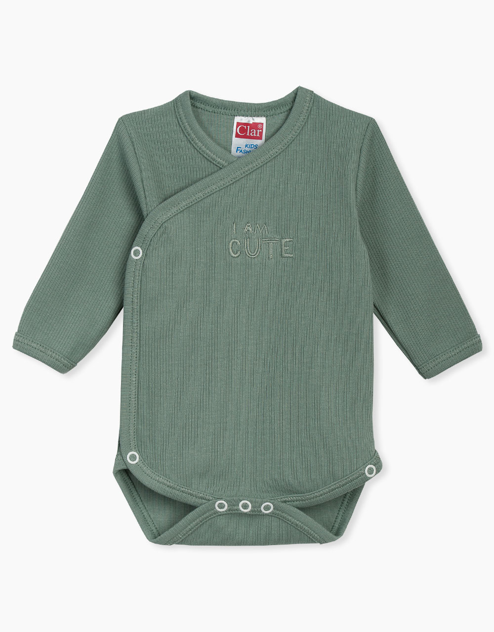 Bodi na preklop dolgi rokav z vezenjem I Am Cute