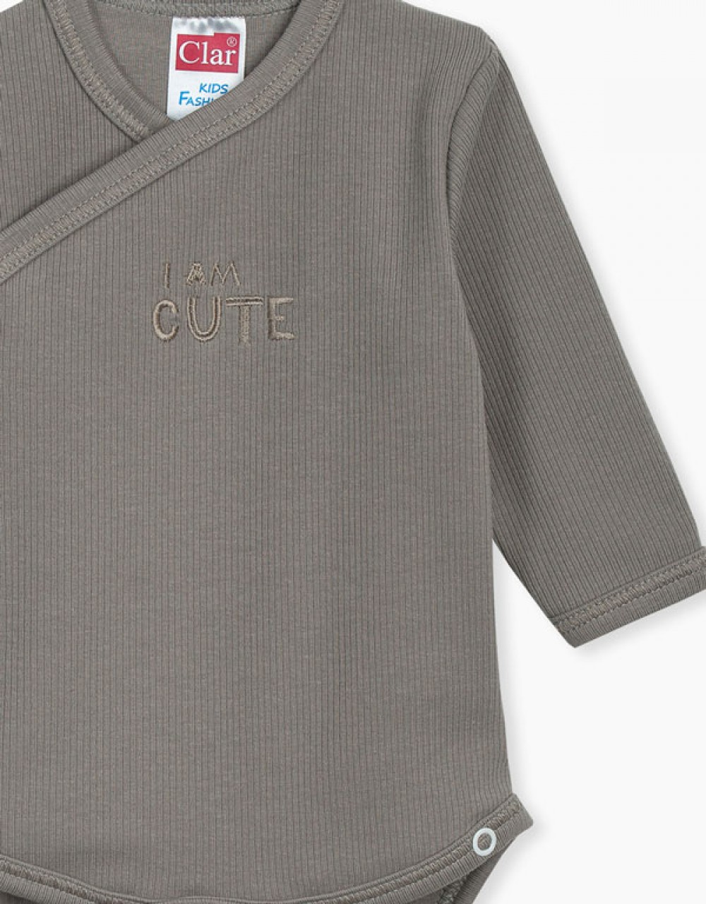 Bodi na preklop dolgi rokav z vezenjem I Am Cute