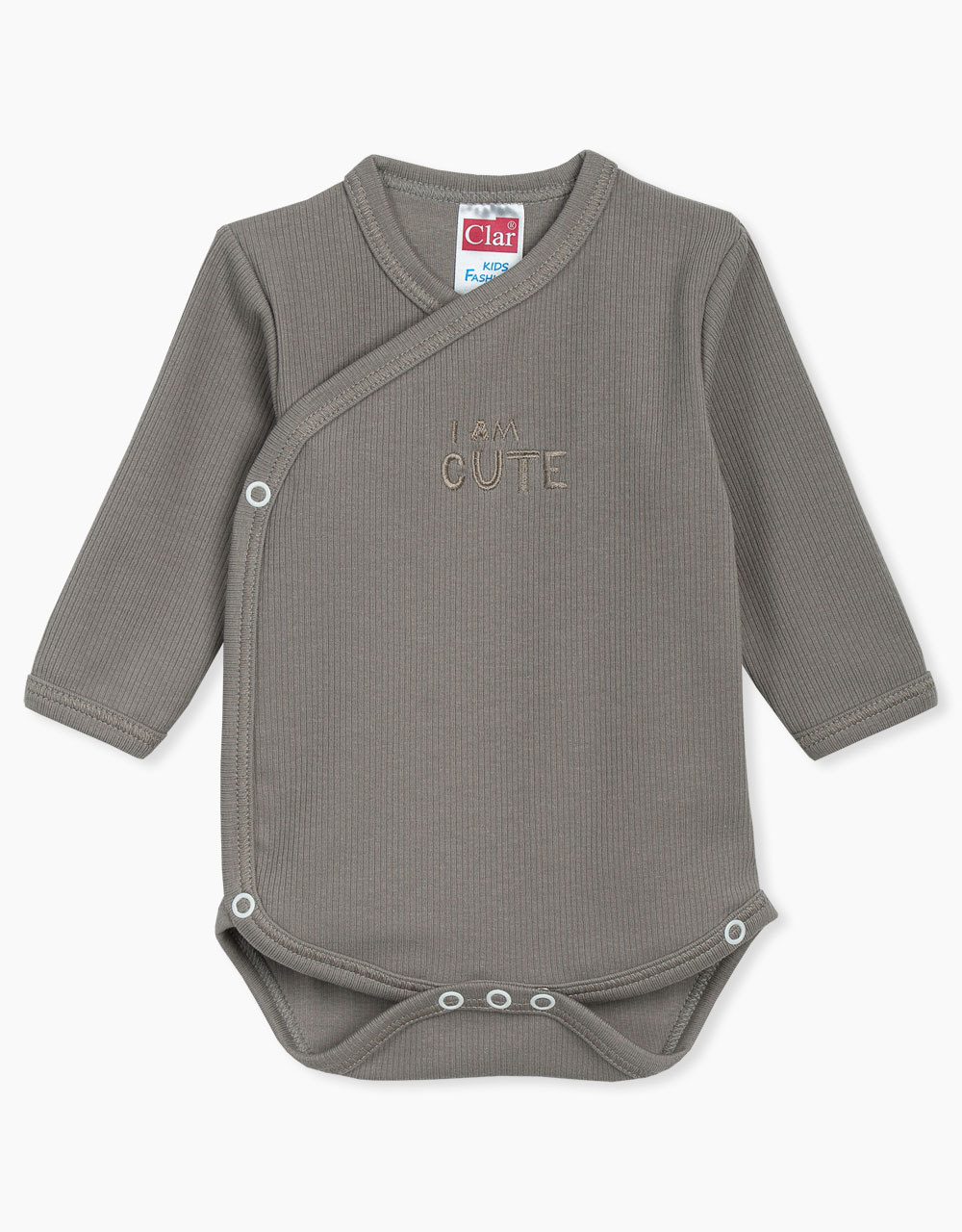 Bodi na preklop dolgi rokav z vezenjem I Am Cute