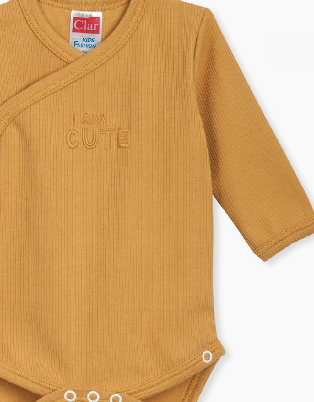 Bodi na preklop dolgi rokav z vezenjem I Am Cute