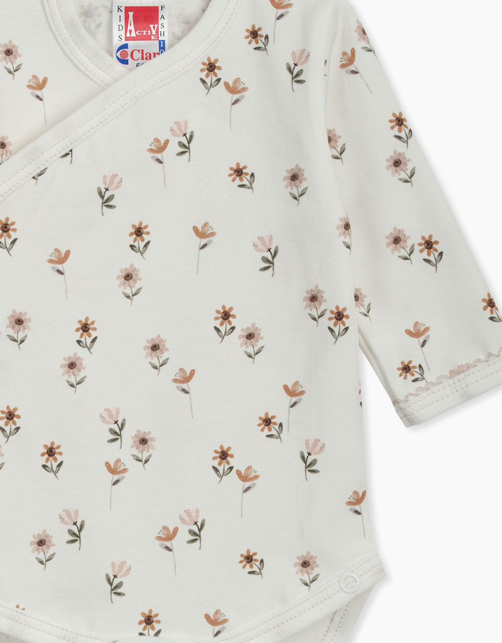 Bodi na preklop DR s potiskom ljubkih rožic