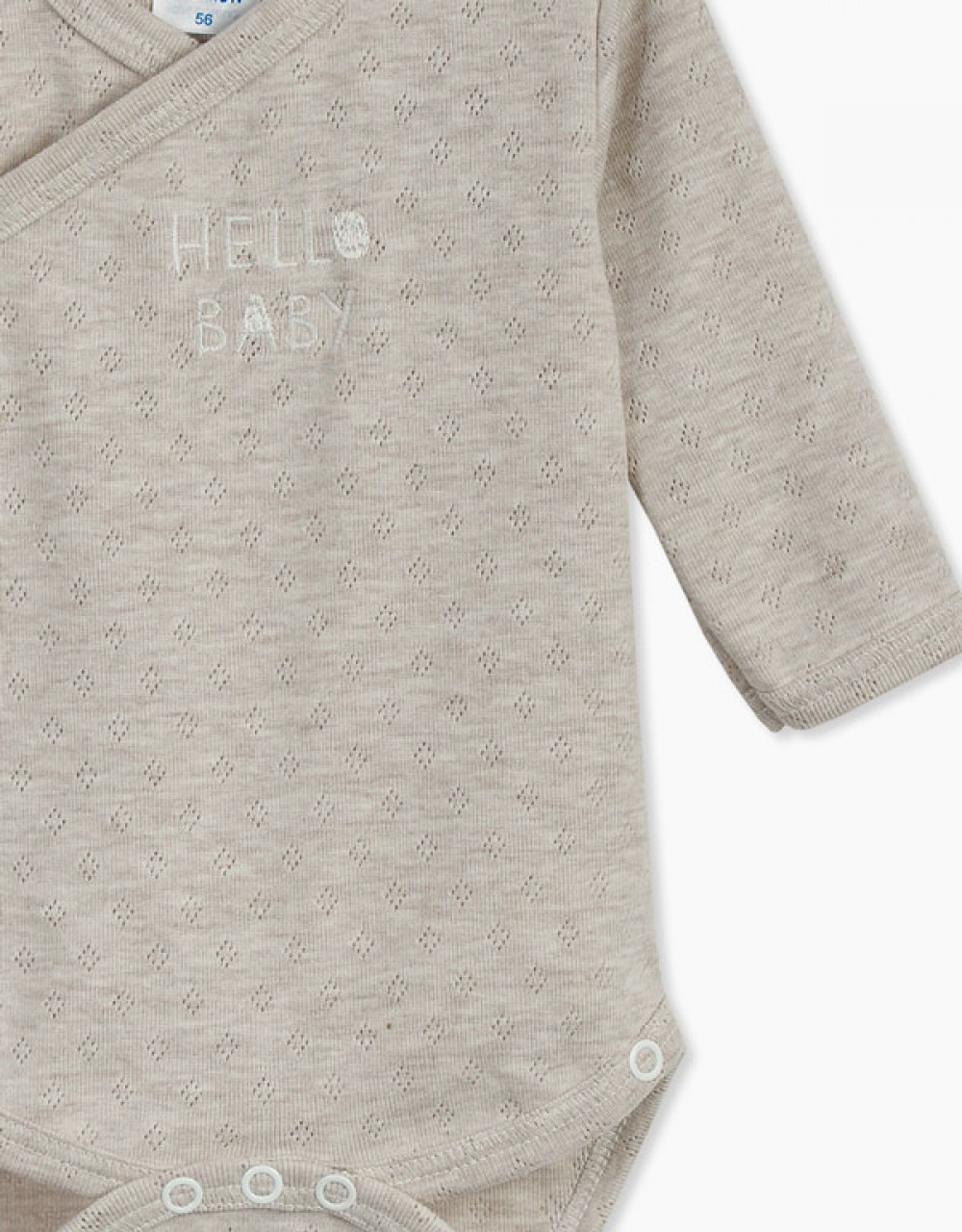 Bodi na preklop z žakardnim vzorcem Hello Baby