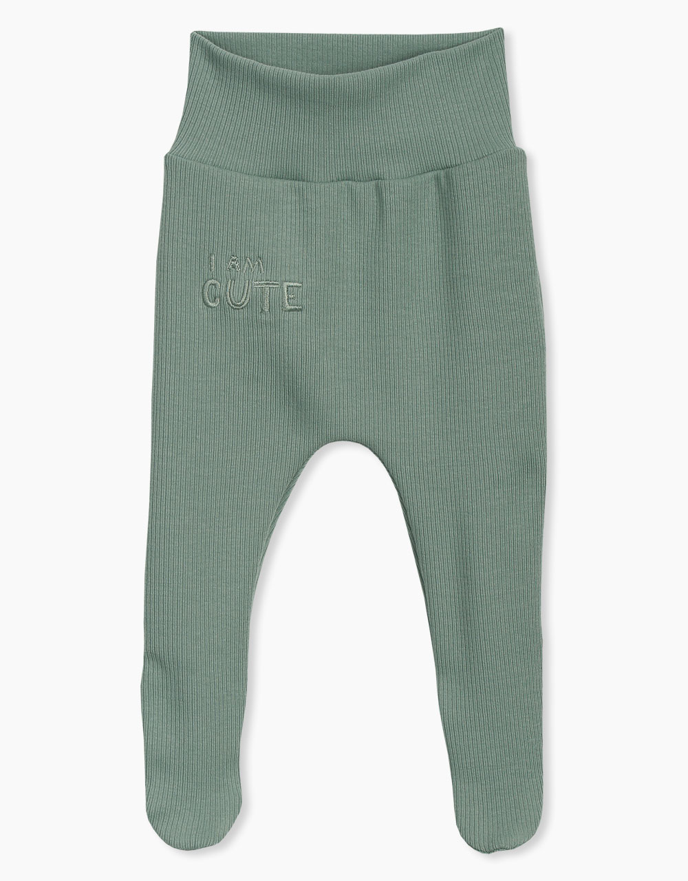 Hlače do pasu s stopali z vezenjem I Am Cute