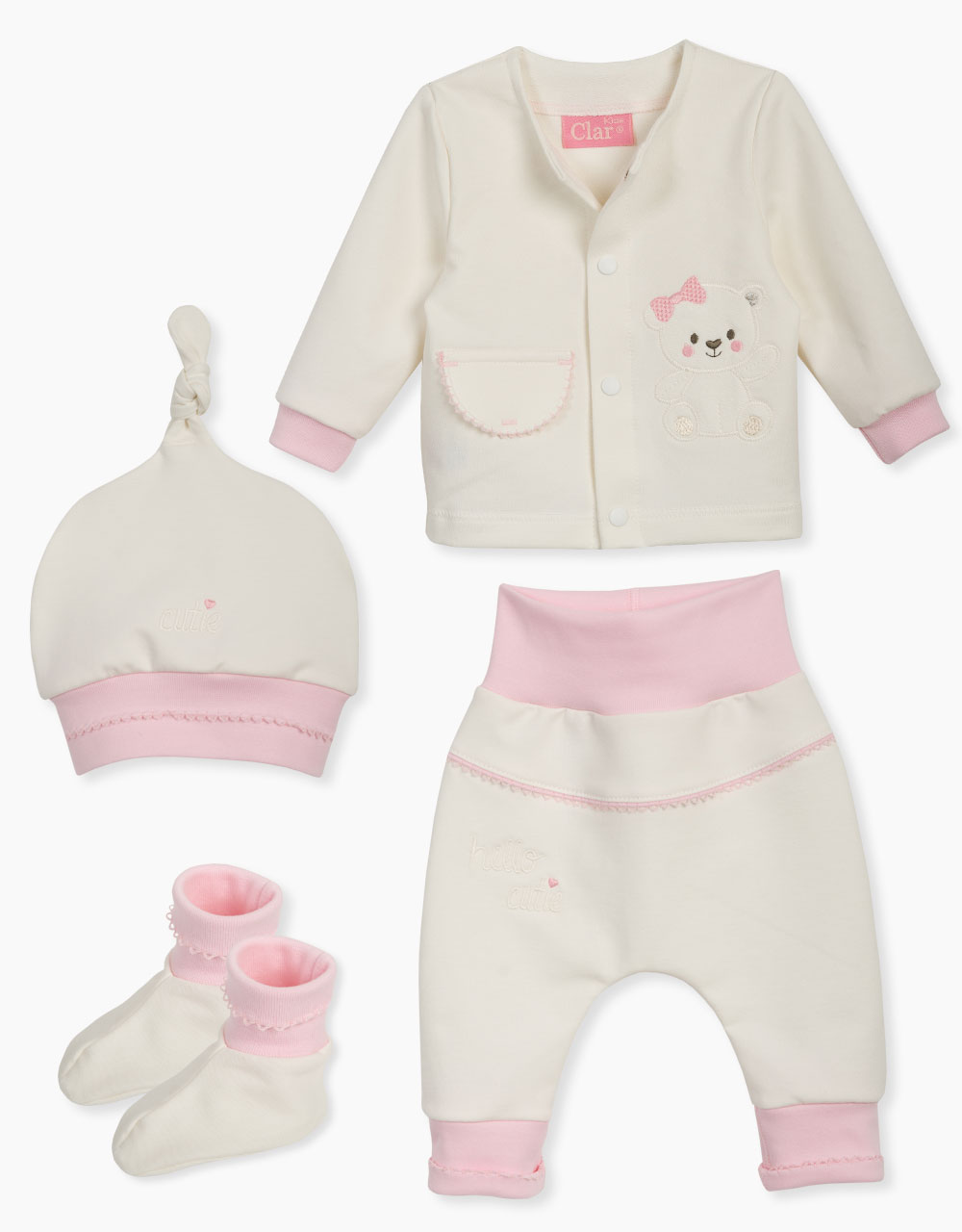 Komplet za dojenčka 4 delni iz bombaža Hello Cutie