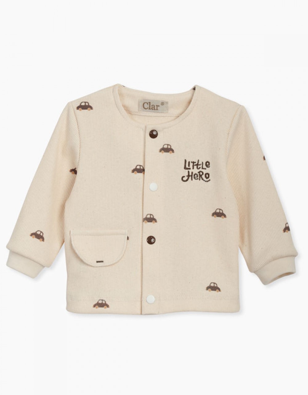 Komplet za dojenčka 4 delni Natural avtomobilčki