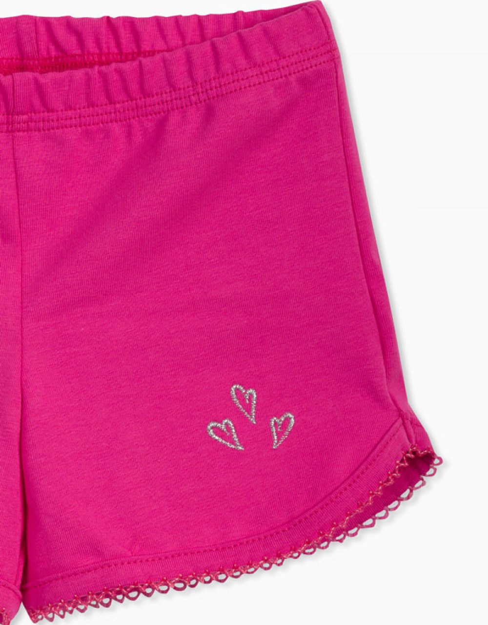 Kratke hlače iz džersija s čipkasto obrobo