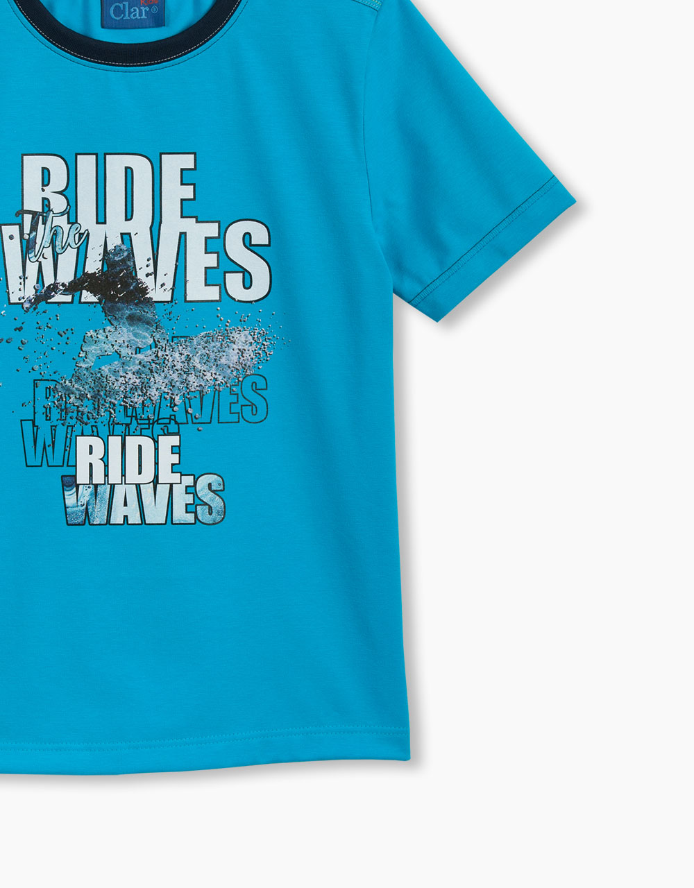 Majica kratek rokav z grafiko Ride Waves