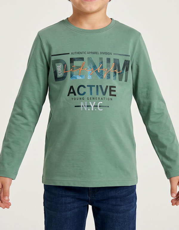 Otroška majica dolgi rokav Core Denim