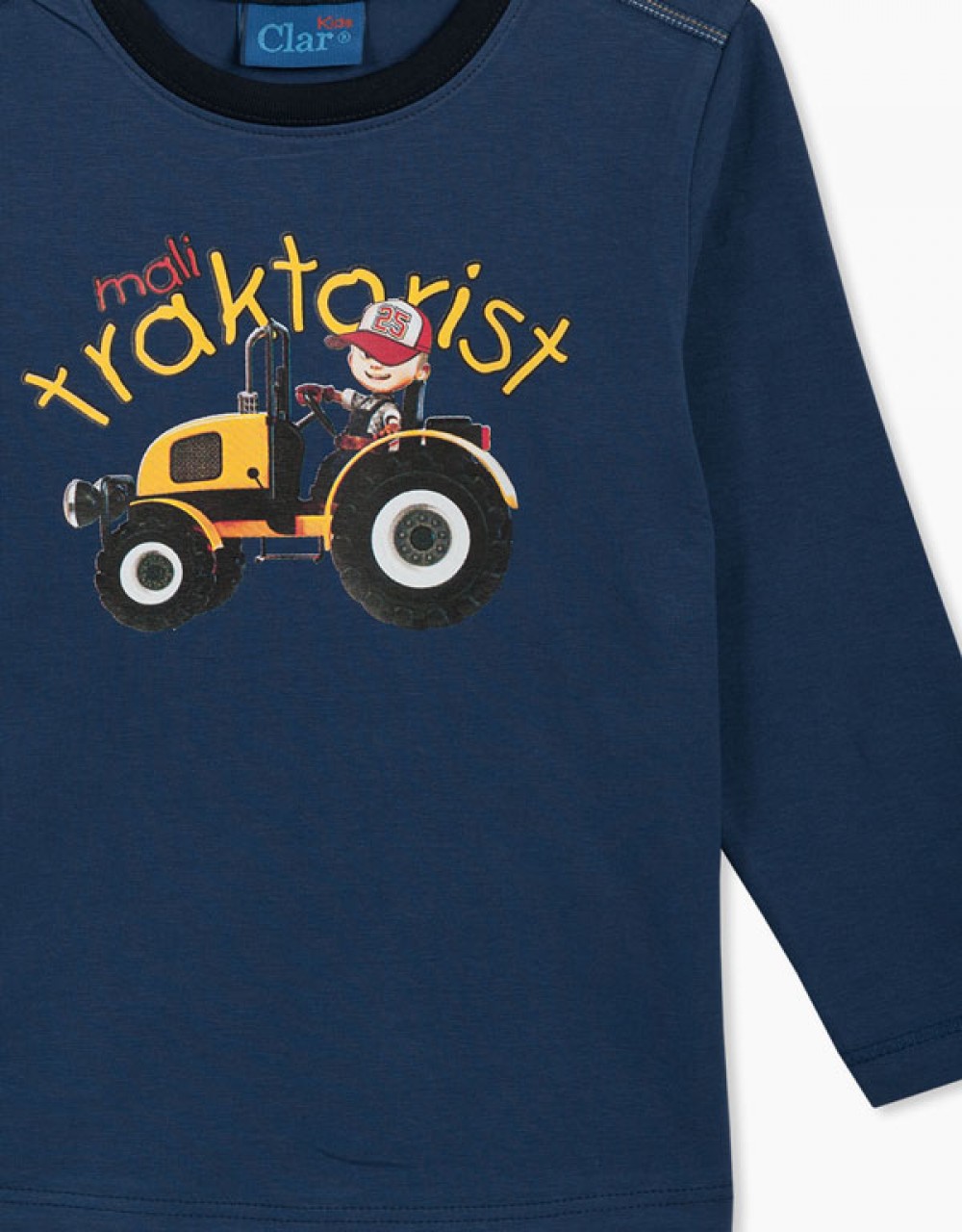 Otroška majica dolgi rokav mali traktorist