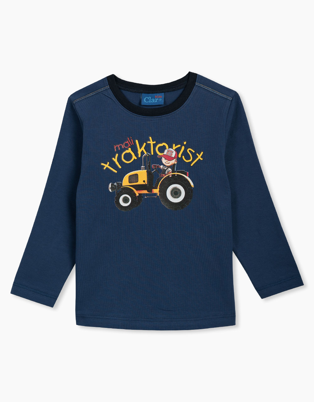 Otroška majica dolgi rokav mali traktorist