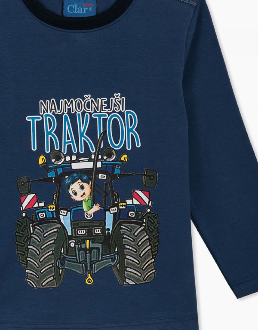 Otroška majica dolgi rokav najmočnejši traktor