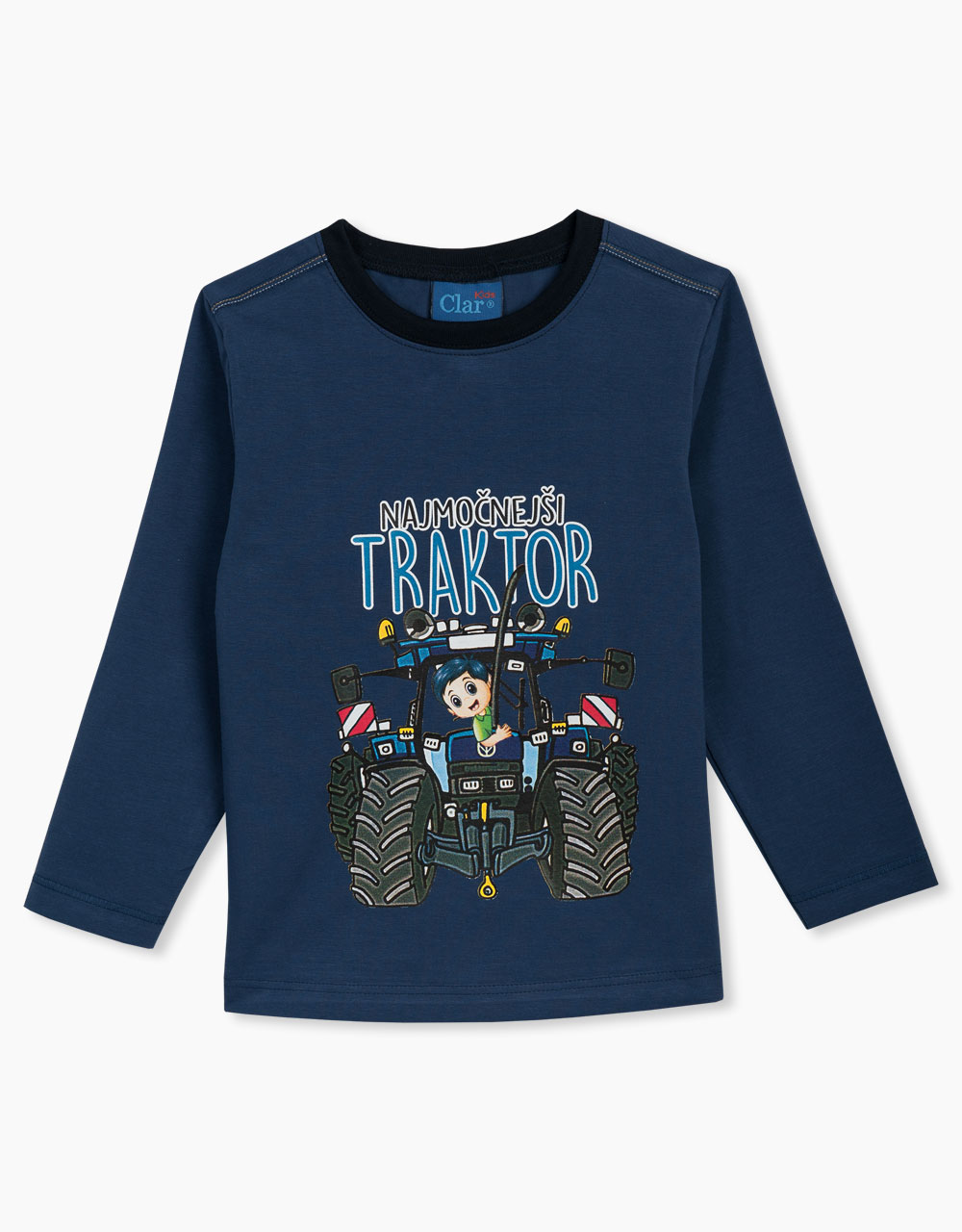 Otroška majica dolgi rokav najmočnejši traktor