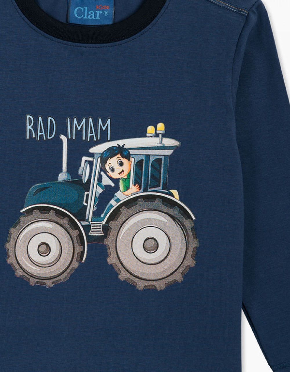 Otroška majica dolgi rokav rad imam traktor