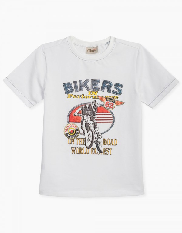 Otroška majica kratek rokav s potiskom Bikers