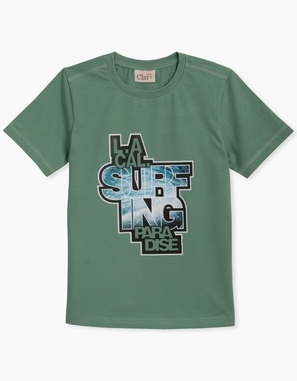 Otroška majica kratek rokav s potiskom Surfing