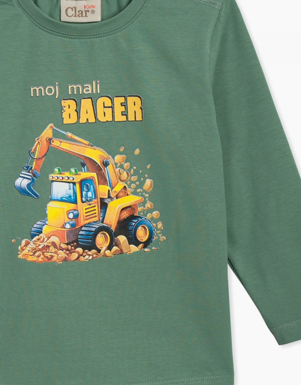 Otroška majica z dolgimi rokavi Moj mali bager