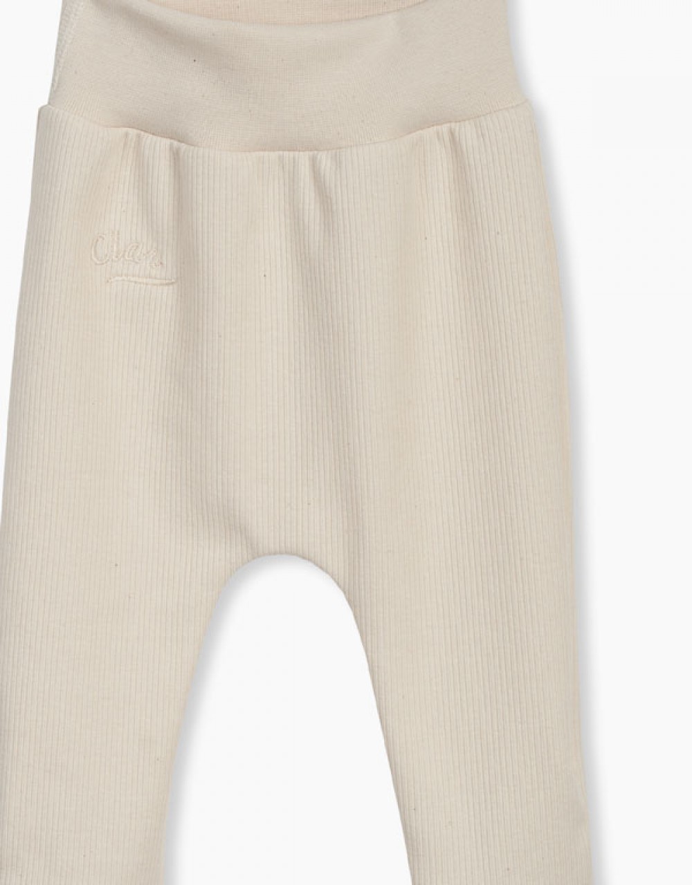 Otroške hlače legice do pasu Natural z vezenjem