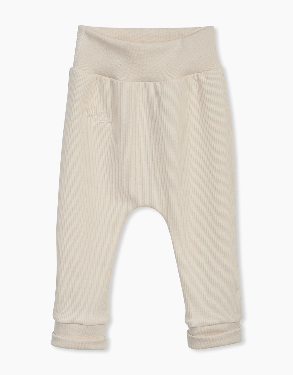 Otroške hlače legice do pasu Natural z vezenjem