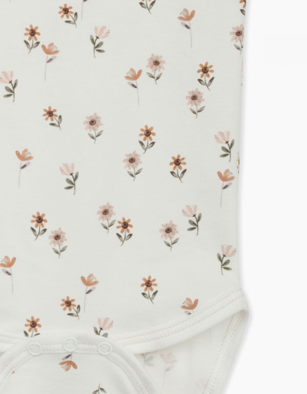 Otroški bodi na naramnice s potiskom ljubkih rožic