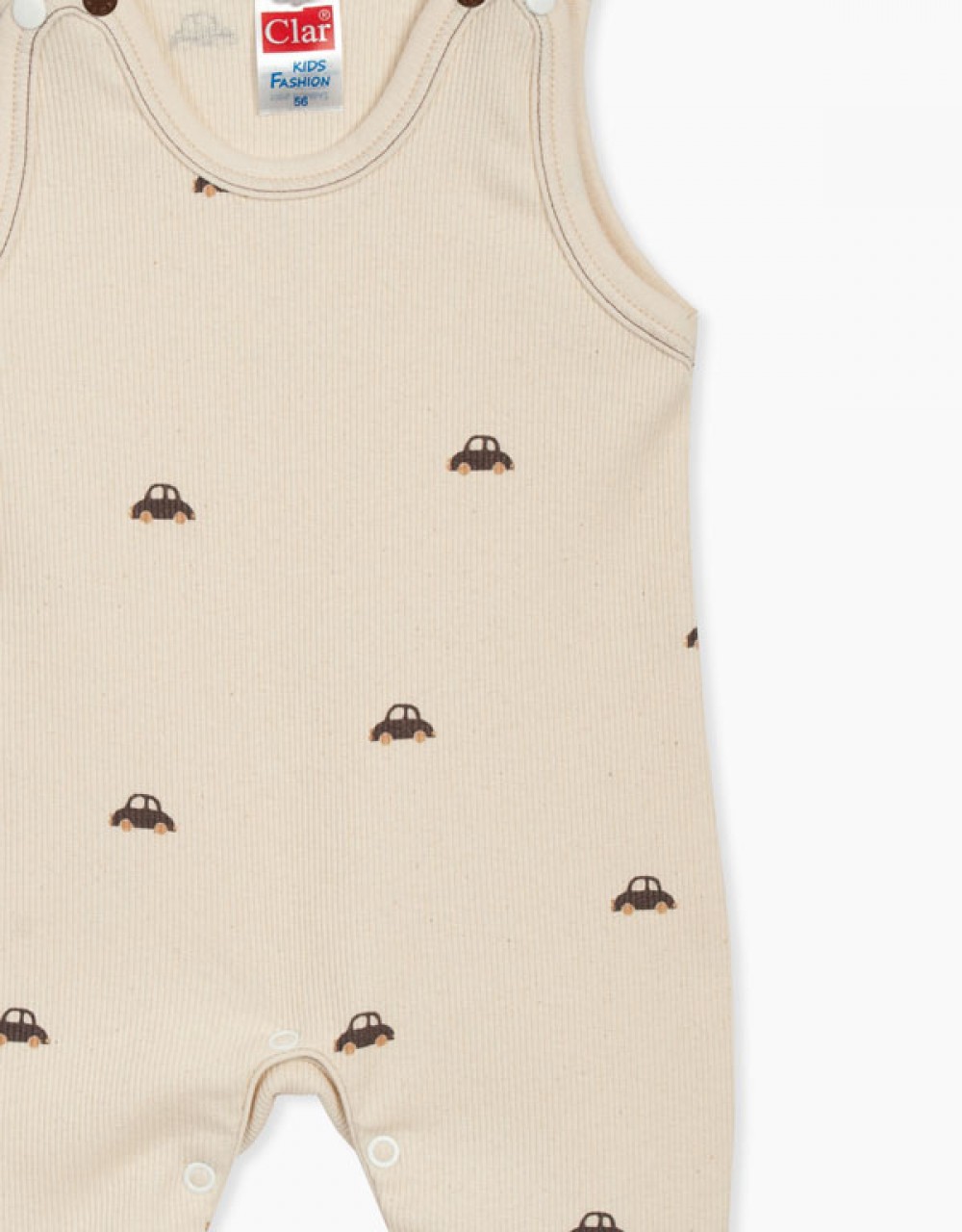 Otroški pajac na naramnice Natural avtomobilčki