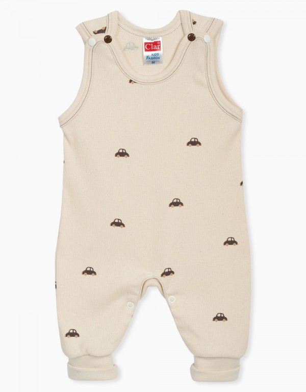 Otroški pajac na naramnice Natural avtomobilčki