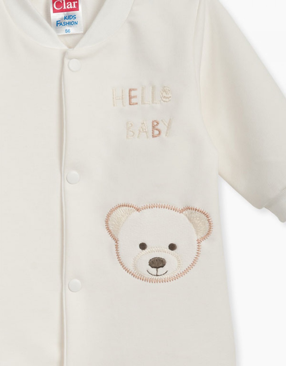 Pajac brez stopal z vezenim medvedkom