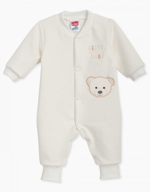 Pajac brez stopal z vezenim medvedkom