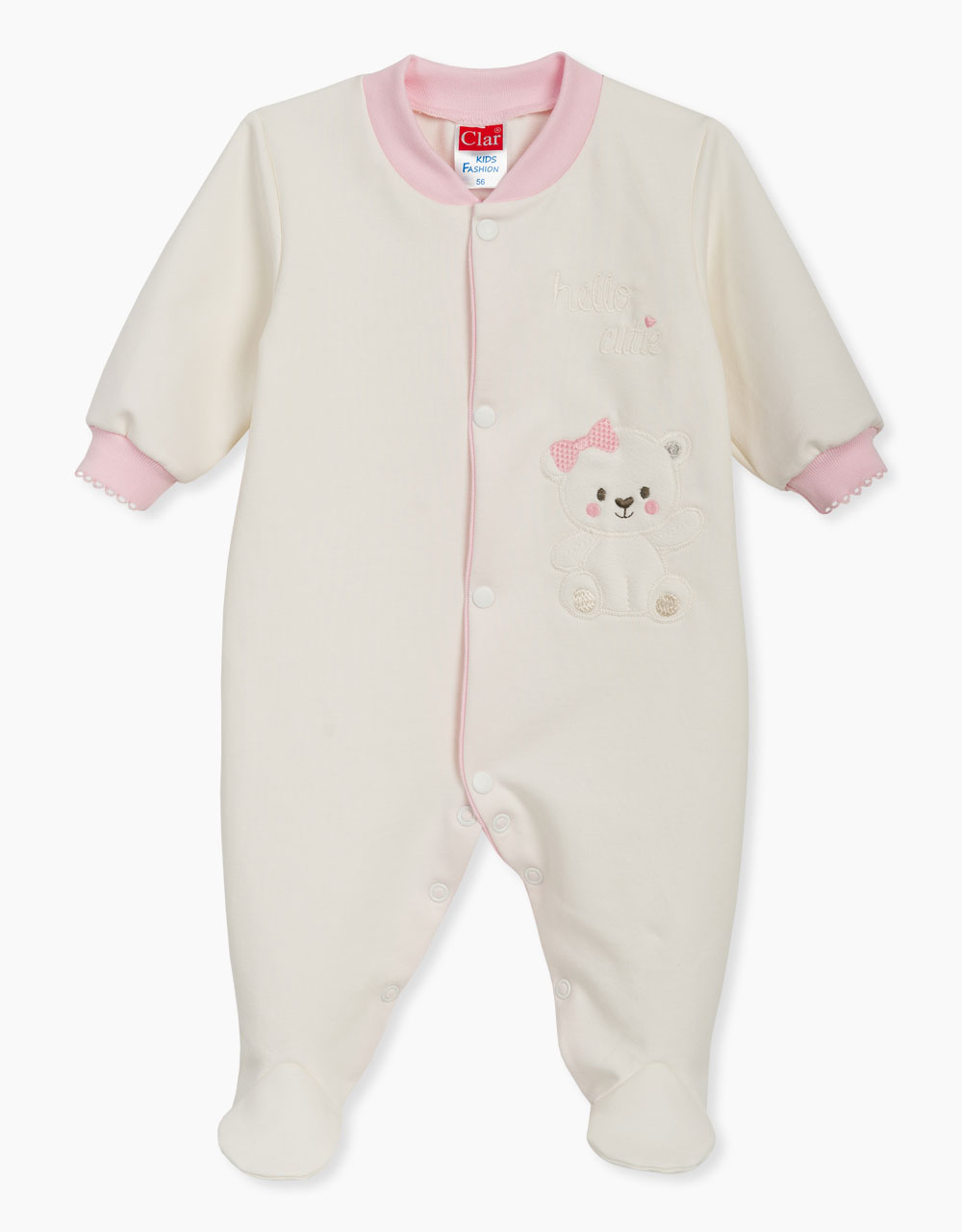 Pajac za dojenčka z rokavi iz bombaža Hello Cuite