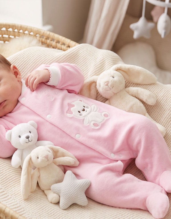 Plišasti pajac za dojenčka medvedek Happy & Cute